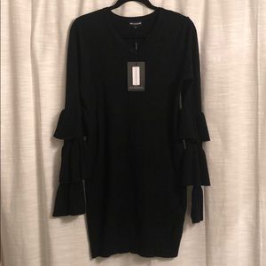 Medium ruffle sleeve sweater dress